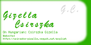 gizella csirszka business card